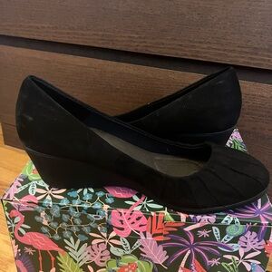 Dexflex Comfort Black Wedge Shoes